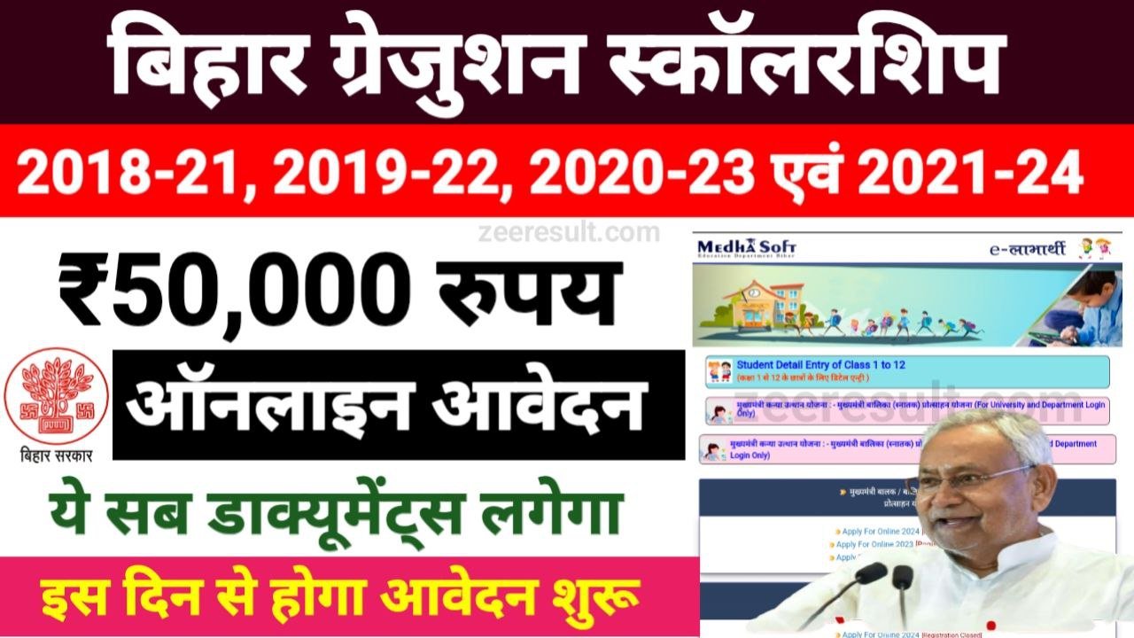 Bihar Graduation Scholarship 50000 Application status 2025